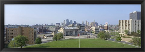 Framed Aerial View of Kansas City, Missouri Print