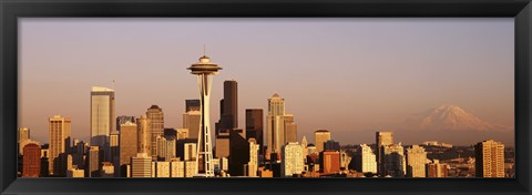 Framed Skyline, Seattle, Washington State, USA Print