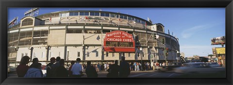 Framed Wrigley Field during the day, USA, Illinois, Chicago Print