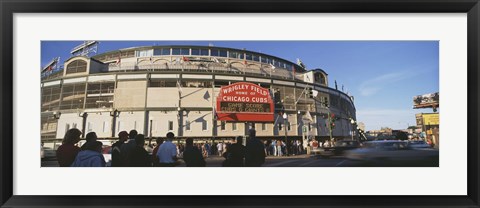 Framed Wrigley Field during the day, USA, Illinois, Chicago Print