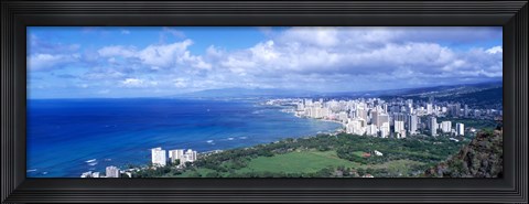 Framed Blue Waters of Waikiki, Hawaii Print