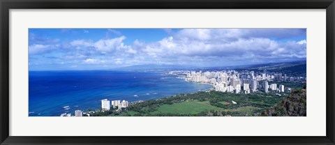 Framed Blue Waters of Waikiki, Hawaii Print