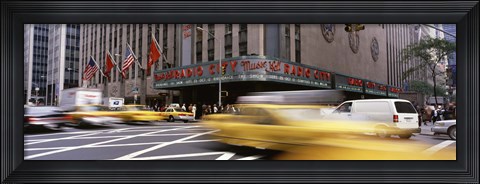 Framed Cars in front of a building, Radio City Music Hall, New York City, New York State, USA Print