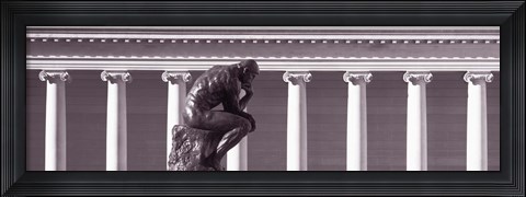Framed Rodin Sculpture, San Francisco, California, USA Print