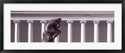 Framed Rodin Sculpture, San Francisco, California, USA Print