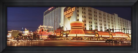 Framed USA, Nevada, Las Vegas, Buildings lit up at night Print