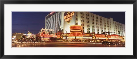 Framed USA, Nevada, Las Vegas, Buildings lit up at night Print