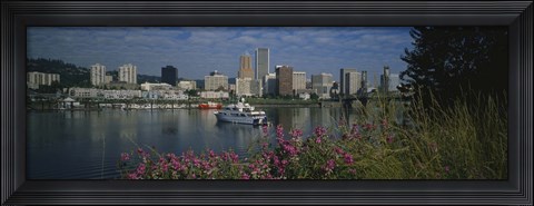 Framed Boat in the sea, Portland, Oregon, USA, 1999 Print