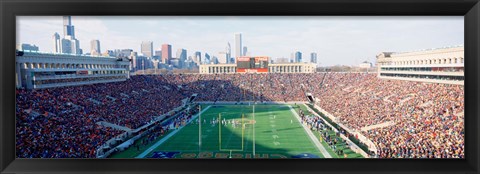 Framed High angle view of spectators in a stadium, Soldier Field (before 2003 renovations), Chicago, Illinois, USA Print