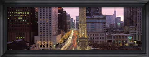 Framed Buildings in a city, Michigan Avenue, Chicago, Cook County, Illinois, USA Print