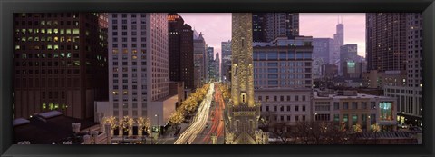 Framed Buildings in a city, Michigan Avenue, Chicago, Cook County, Illinois, USA Print