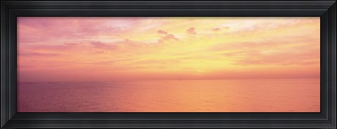Framed Clouds over a lake at sunrise, Lake Michigan, Chicago, Illinois, USA Print