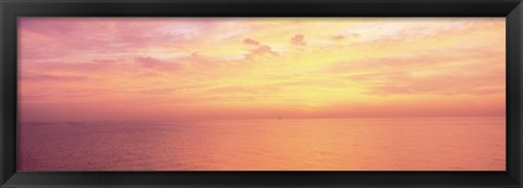 Framed Clouds over a lake at sunrise, Lake Michigan, Chicago, Illinois, USA Print