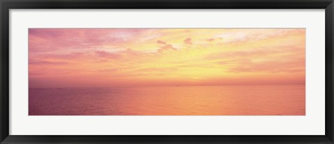 Framed Clouds over a lake at sunrise, Lake Michigan, Chicago, Illinois, USA Print