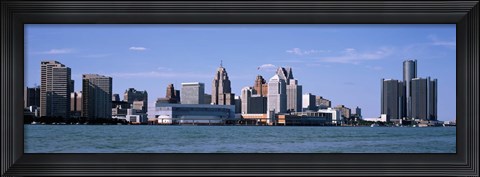 Framed Detroit Waterfront, Michigan (close-up) Print