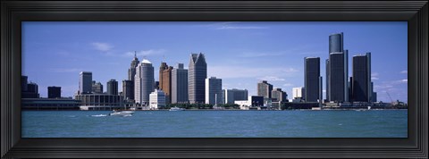 Framed Detroit Waterfront, Michigan (close-up) Print