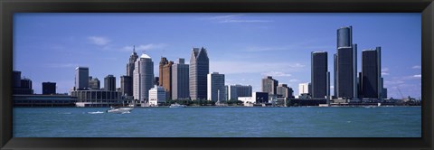 Framed Detroit Waterfront, Michigan (close-up) Print