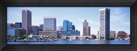 Framed USA, Maryland, Baltimore, Skyscrapers along the Inner Harbor Print
