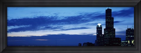 Framed Buildings in a city, Sears Tower, Chicago, Cook County, Illinois, USA Print