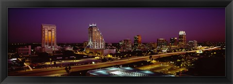 Framed Orlando, Florida at Night Print