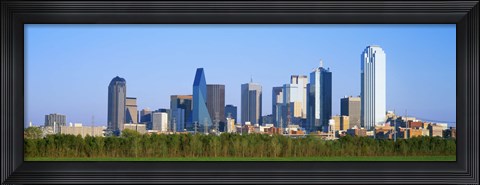 Framed Dallas Texas Skyline Print