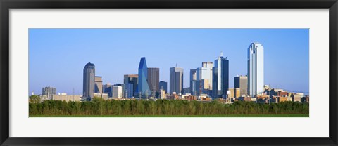 Framed Dallas Texas Skyline Print