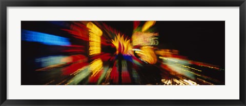 Framed Neon sign lit up at night, Las Vegas, Nevada, USA Print