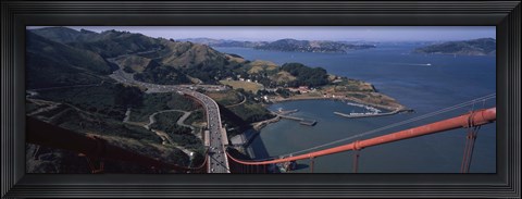 Framed View From the Top of the Golden Gate Bridge, San Francisco Print