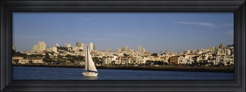 Framed Sailboat in an ocean, Marina District, San Francisco, California, USA Print