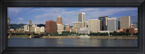 Framed Skyscrapers at the waterfront, Portland, Multnomah County, Oregon, USA Print