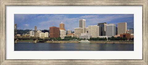 Framed Skyscrapers at the waterfront, Portland, Multnomah County, Oregon, USA Print