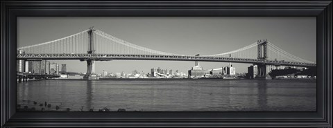 Framed Manhattan Bridge across the East River, New York City, New York State, USA Print