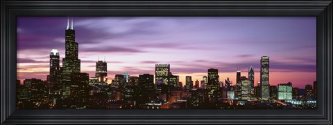 Framed Skyscrapers At Dusk, Chicago Print