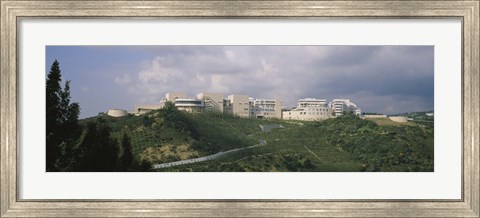 Framed Low angle view of a museum on top of a hill, Getty Center, City of Los Angeles, California, USA Print