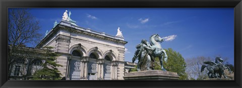 Framed Low angle view of a statue in front of a building, Memorial Hall, Philadelphia, Pennsylvania, USA Print