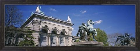 Framed Low angle view of a statue in front of a building, Memorial Hall, Philadelphia, Pennsylvania, USA Print