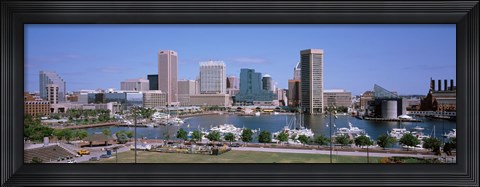 Framed Inner Harbor Skyline Baltimore MD USA Print