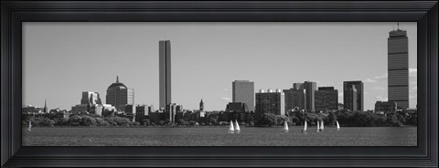 Framed MIT Sailboats, Charles River, Boston, Massachusetts, USA Print