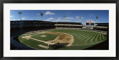 Framed High angle view of a baseball match in progress, U.S. Cellular Field, Chicago, Cook County, Illinois, USA Print