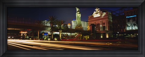 Framed Traffic on a road, Las Vegas, Nevada, USA Print