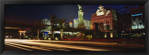 Framed Traffic on a road, Las Vegas, Nevada, USA Print