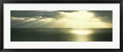 Framed Sunset Pacific Ocean San Diego CA USA Print