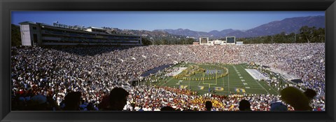 Framed Spectators watching a football match, Rose Bowl Stadium, Pasadena, City of Los Angeles, Los Angeles County, California, USA Print