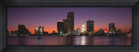 Framed Evening Biscayne Bay Miami FL Print