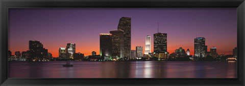 Framed Evening Biscayne Bay Miami FL Print