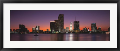 Framed Evening Biscayne Bay Miami FL Print