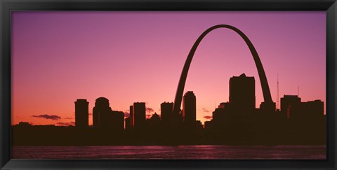 Framed USA, Missouri, St Louis, sunset Print