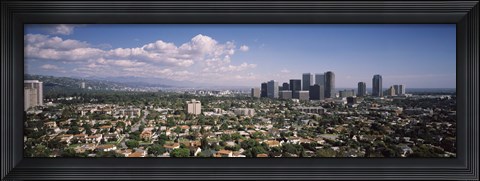 Framed High angle view of a cityscape, Century city, Los Angeles, California, USA Print