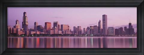 Framed City On The Waterfront, Chicago, Illinois, USA Print