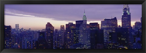 Framed Buildings In A City, Manhattan, NYC, New York City, New York State, USA Print